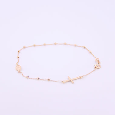 14K Hope Yellow Gold Rosary Bracelet