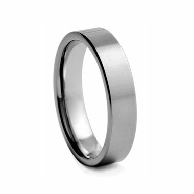Flat Brushed 6mm Tungsten Ring