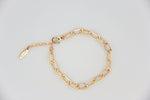 Paper Clip Bracelet in Yellow Gold Plating