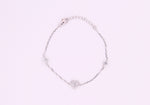 Silver Heart Bracelet with Cubic Zirconia