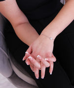 Silver Heart Bracelet with Cubic Zirconia