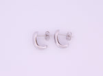 Sterling Silver Domed Earrings