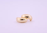 Yellow Gold Plated Sterling Silver Domed Earrings