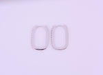 Sterling Silver Huggy Earrings with Claw Set Cubic Zirconia