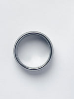 Flat Brushed and Polished Comfort Fit Tungsten Ring