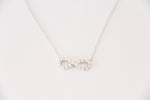 Infinity Pendant and Necklace in Sterling Silver with Cubic Zirconia