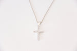 Cross Pendant in Sterling Silver with Cubic Zirconia