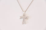 Open Crucifix Cross Pendant and Necklace in Sterling Silver