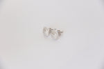 Cushion Stud Square Cluster Earrings in Sterling Silver