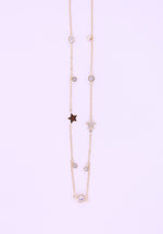 Yellow Gold Plated Sterling Silver Necklace with Cubic Zirconia