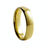 Yellow Rounded Polished 6mm Tungsten Ring