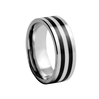 Flat Polished With Black Inlays