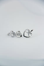 Sterling Silver Infinity Heart Stud Earrings and Pendant Set